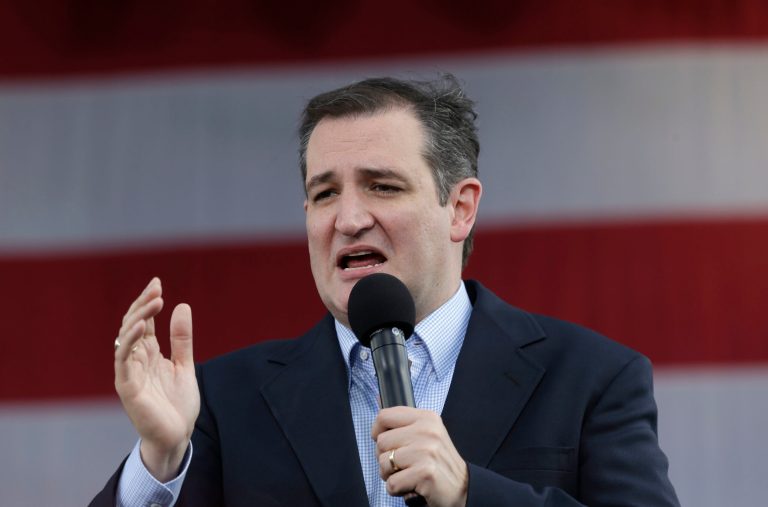 Republican presidential candidate Sen. Ted Cruz said if Donald Trump shoots someone, then the senator would change his mind to support him. (AP Photo/Gerry Broome)