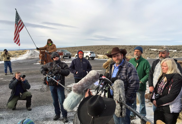 The militia group had stormed the refuge to protest federal management of public land. Ammon Bundy, a rancher known for similar incidents elsewhere, was among those arrested and has been a spokesman for the group. (AP Photo/Keith Ridler)