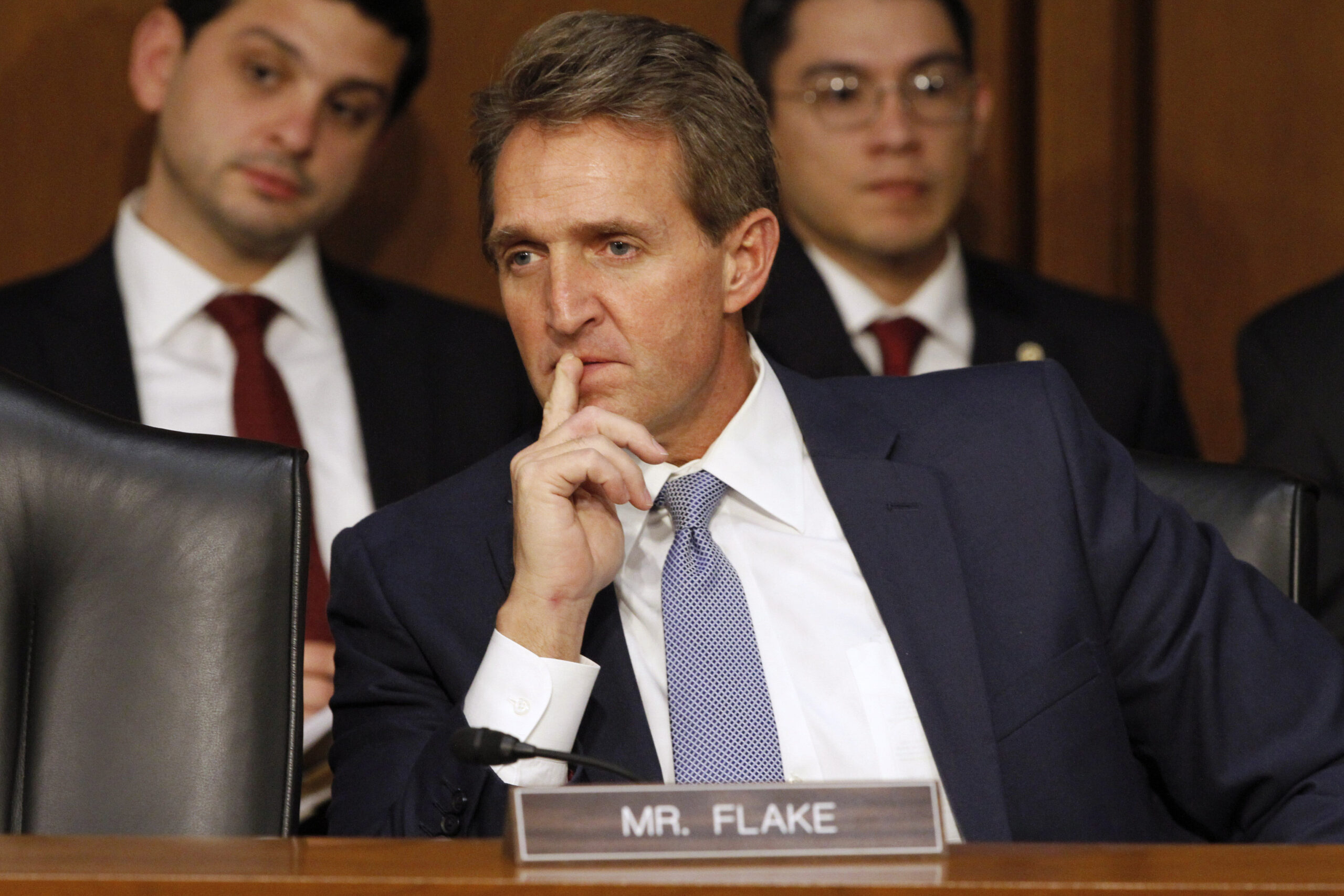 Trump critic Jeff Flake stands by Mitch McConnell after president attacks him