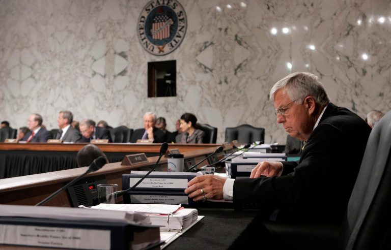 Senate Finance Committee member Sen. Michael Enzi, R-Wyo., wants to change the way credit programs are accounted for in the budget. (AP Photo/Susan Walsh)