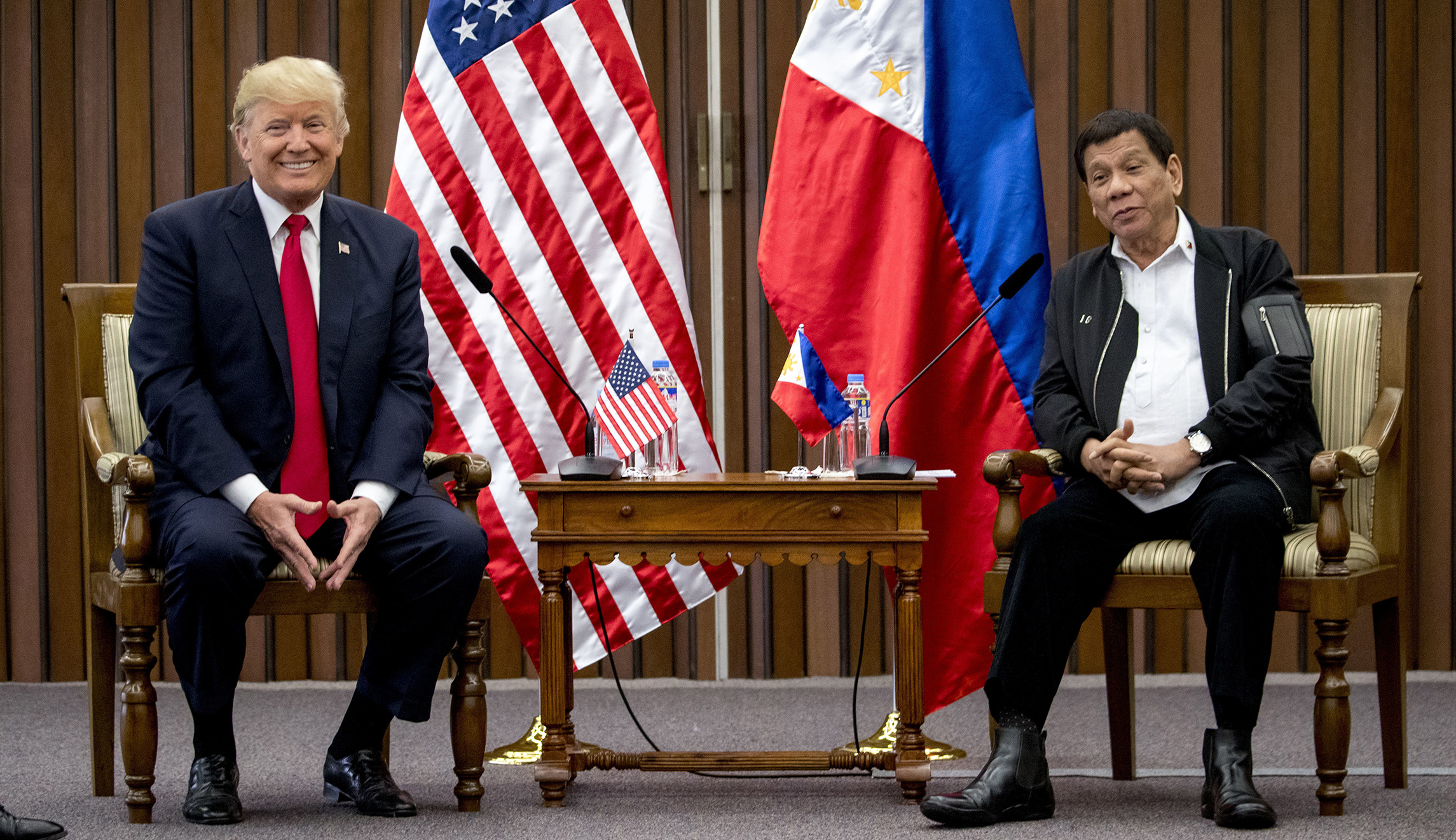 Philippine President Rodrigo Duterte sings duet at Trump’s request