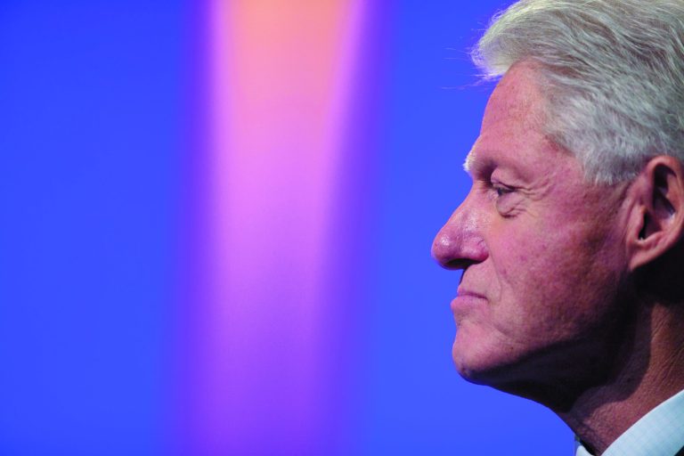 Former U.S. President Bill Clinton listens during the Clinton Global Initiative, Sunday, Sept. 23, 2012, in New York. Participants, consisting of more than 50 current or former heads of state, will attend three days of sessions aimed at solving pressing world problems. (AP Photo/Mark Lennihan)
