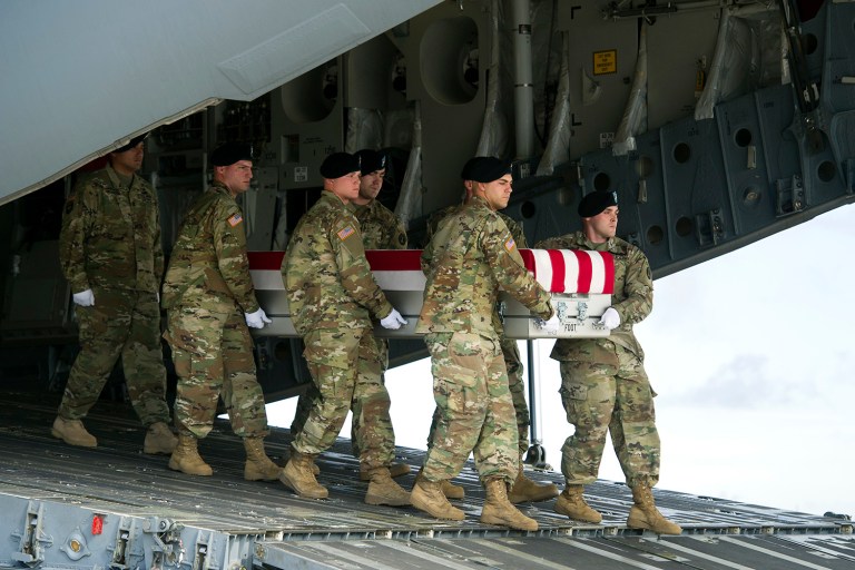 Two U.S. service members were killed and four more were wounded in northern Afghanistan as they helped Afghan Security forces who were battling the Taliban in Kunduz province. (AP Photo/Cliff Owen)