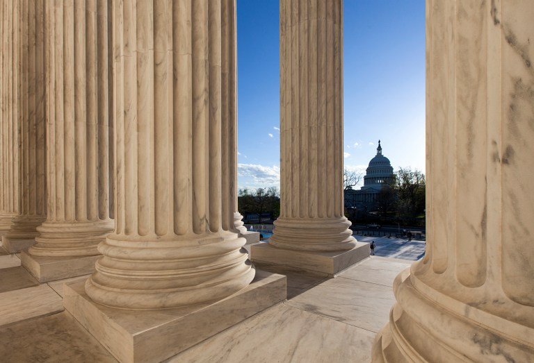 A Democratic senator held the Senate floor through the night and was still going Wednesday in an attention-grabbing talk-a-thon highlighting his party's opposition to President Donald Trump's Supreme Court nominee, Neil Gorsuch. (AP Photo/J. Scott Applewhite)