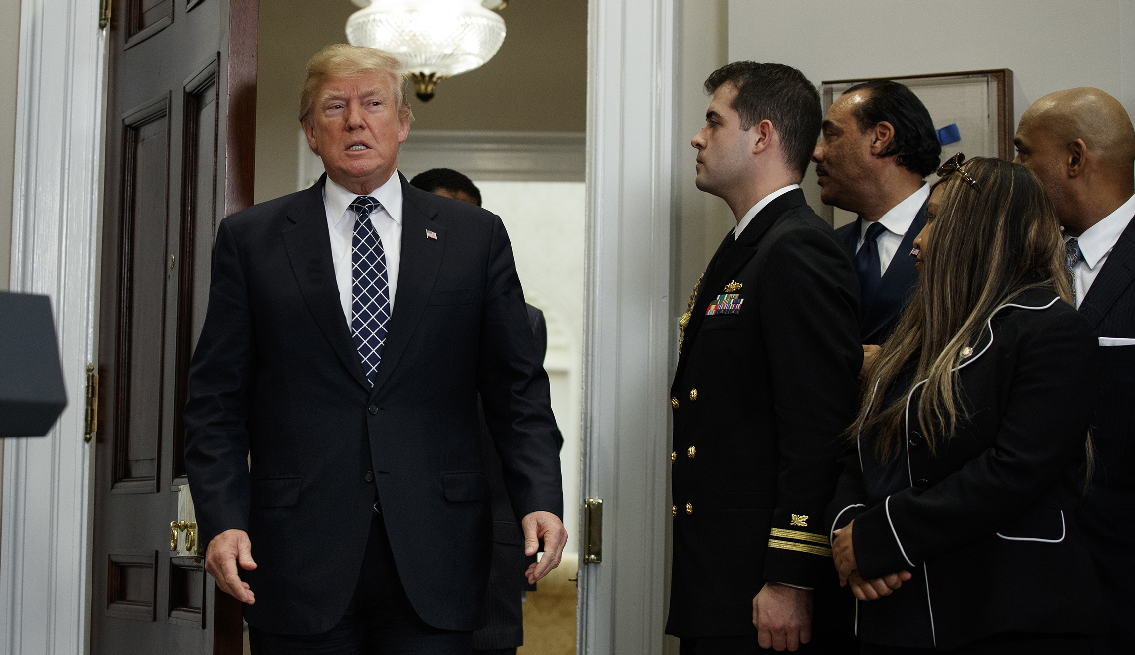 WATCH: Trump ignores shouted questions about whether he’s a racist