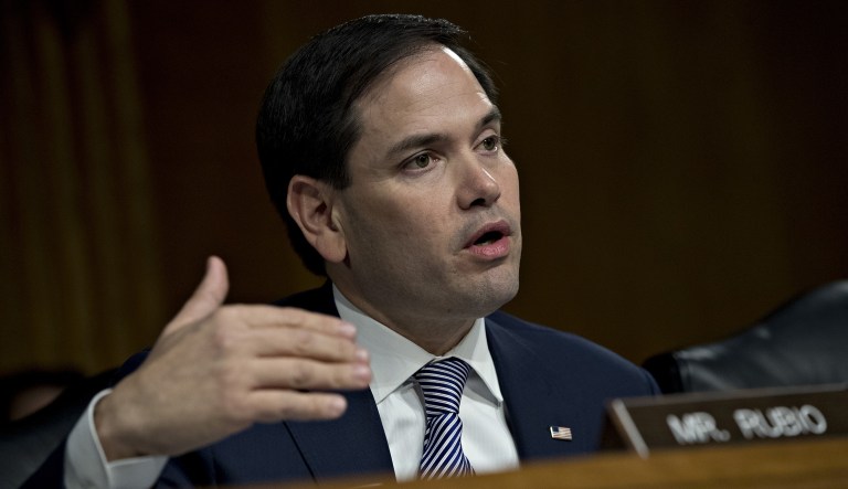 Sen. Marco Rubio, R-Fla., said he would be presenting legislation that he hopes would lead to the creation of Gun Violence Restraining Orders. (Andrew Harrer/Bloomberg)