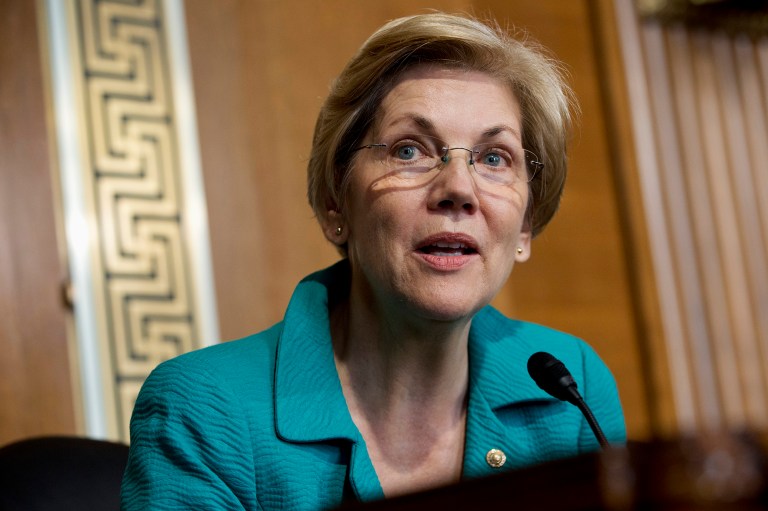 Sen. Elizabeth Warren, D-Mass., questioned a labor lawyer at a Senate hearing about the NLRB's efforts to expand its 