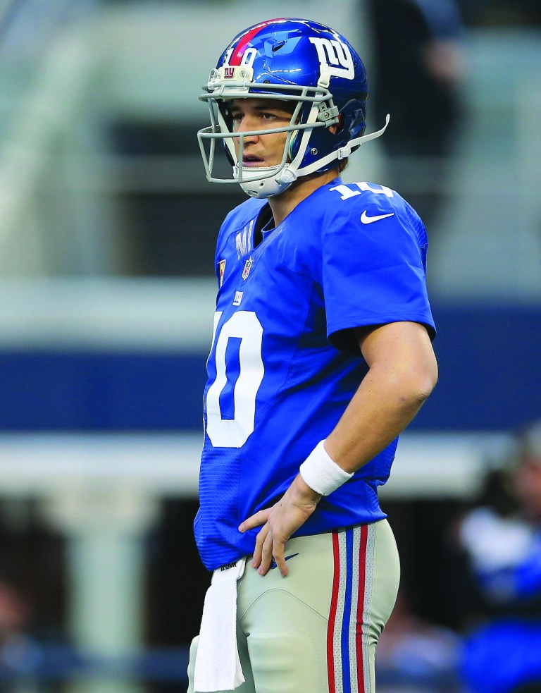 Ronald Martinez/Getty Images
Giants quarterback Eli Manning has a 73.0 passer rating in 16 career games against the Redskins.