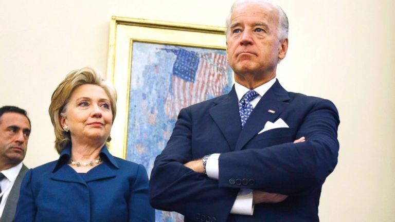 Clinton schmooze: ‘We love Vice President Biden, Amen’