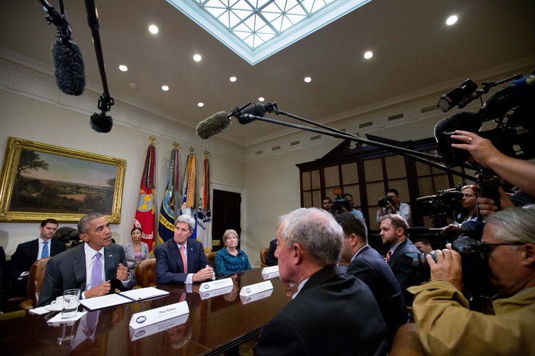 An April report found some of those who were pardoned had aided Iran's illegal procurement network for microelectronics. (AP Photo/Andrew Harnik)