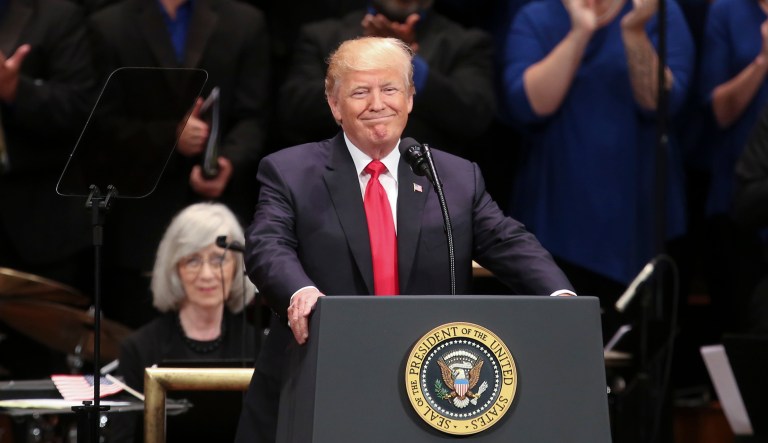 President Trump said Monday that the media eventually 