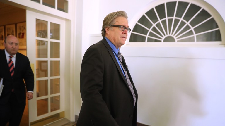 Bannon told him Trump should consider a diplomatic deal in which China got North Korea to freeze its nuclear program, in exchange for the U.S. removing troops from the Korean Peninsula. (AP Photo/Andrew Harnik)