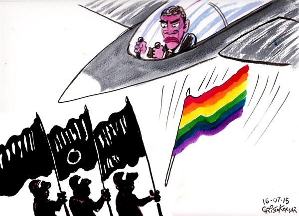 Editorial cartoon: Obama’s pride strikes