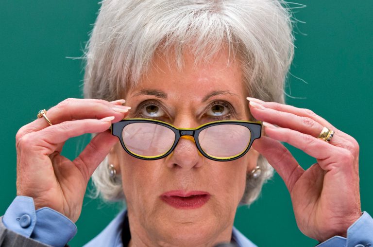 FILE - Health and Human Services Secretary Kathleen Sebelius testifies on Capitol Hill in Washington, in this Wednesday, Oct. 30, 2013 file photo. Sebelius said in a blog post early Wednesday Dec. 11, 2013 that she is asking the department's inspector general to investigate the contracting process, management, performance and payment issues that may have contributed to the flawed launch of HealthCare.gov. (AP Photo/J. Scott Applewhite, File)