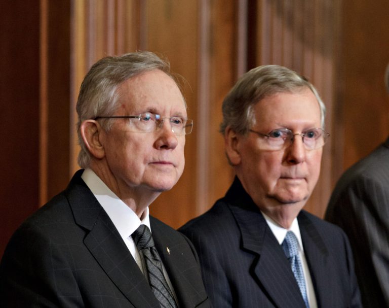 Senate Majority Leader Harry Reid, D-Nev., and Senate Minority Leader Mitch McConnell, R-Ky., reached a deal Tuesday to avert the 