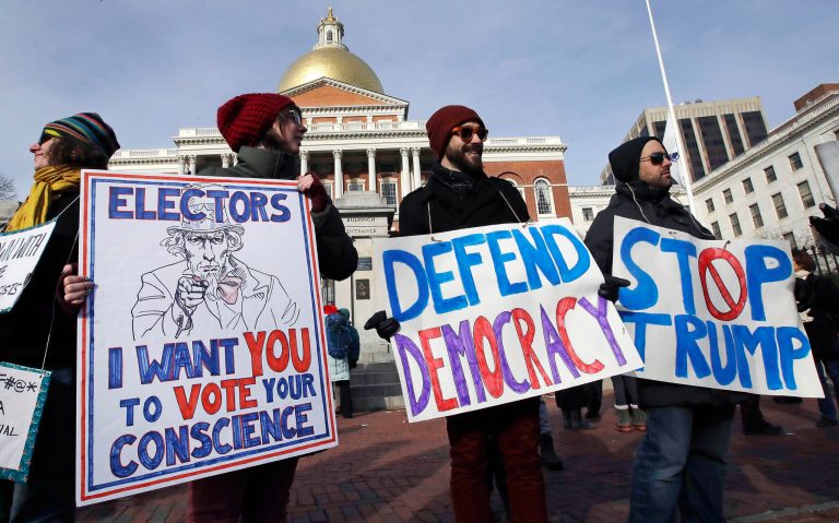 For media, Donald Trump's Nov. 8 victory is final proof that the Electoral College is an antiquated relic. (AP Photo/Charles Krupa)