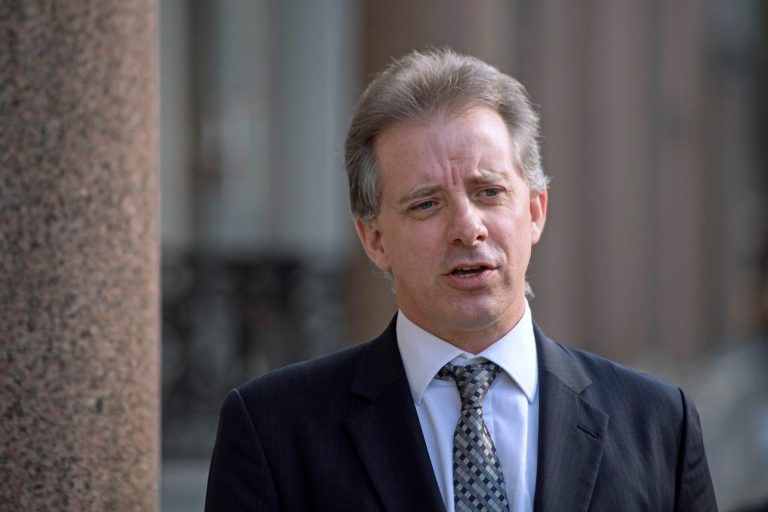 Former British spy Christopher Steele was one of the primary authors of the document, as Fusion GPS was paid to put the dossier together as opposition research by political opponents of Trump in 2016. (Victoria Jones/PA via AP)