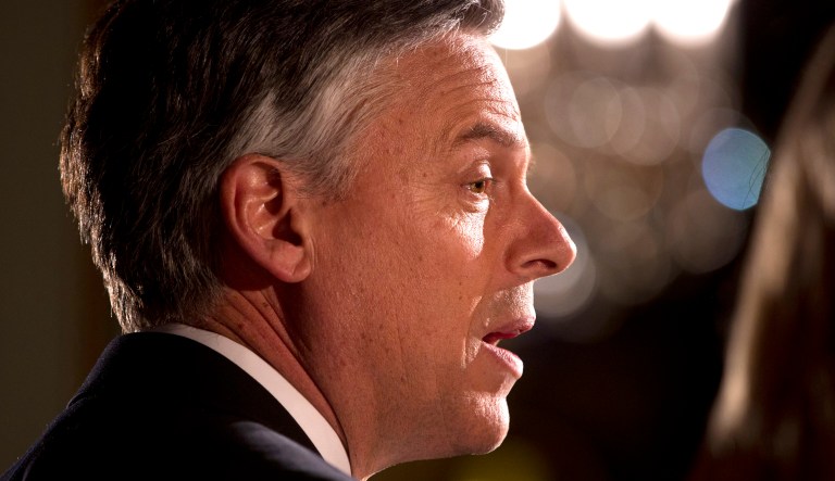 The former Utah governor also served as ambassador to China under Obama. (AP Photo/Evan Vucci)