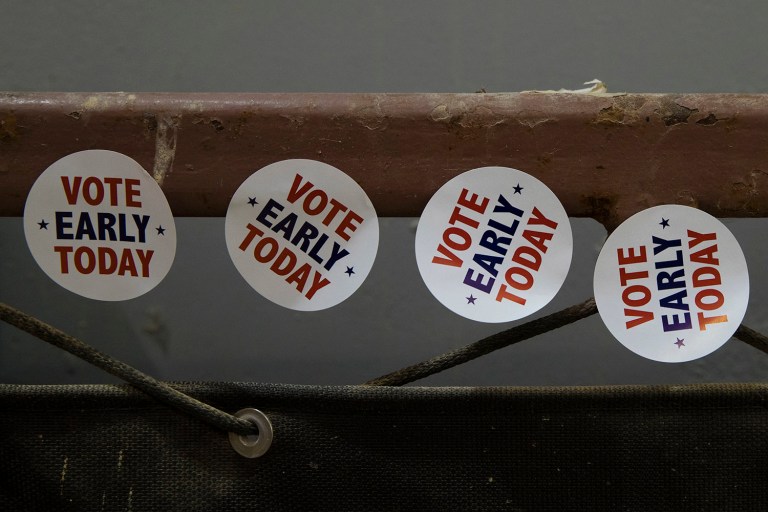 Analysts and operatives monitoring early, in-person and vote-by-mail returns across the country reported big numbers in Florida, Nevada and North Carolina in regions Democrats need to be successful. (AP Photo/Matt Rourke)