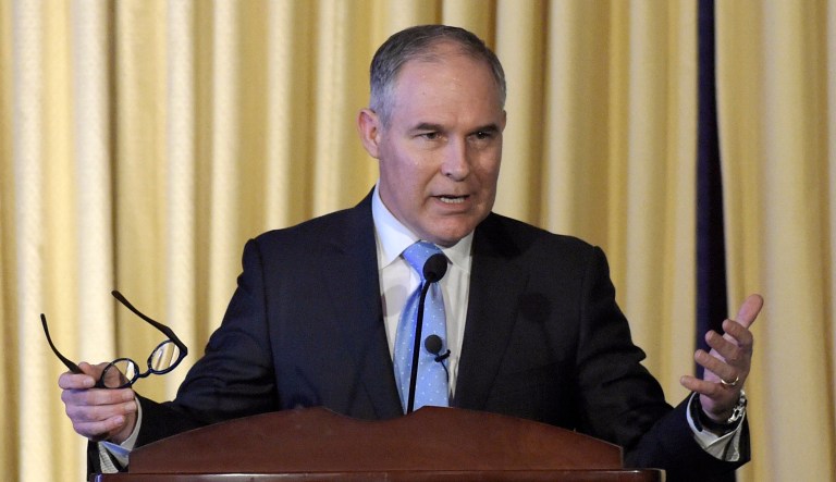 The EPA administrator last week defended his use of the phone booth, saying he needed to discuss classified information and to have private conversations with the White House. (AP Photo/Susan Walsh, File)