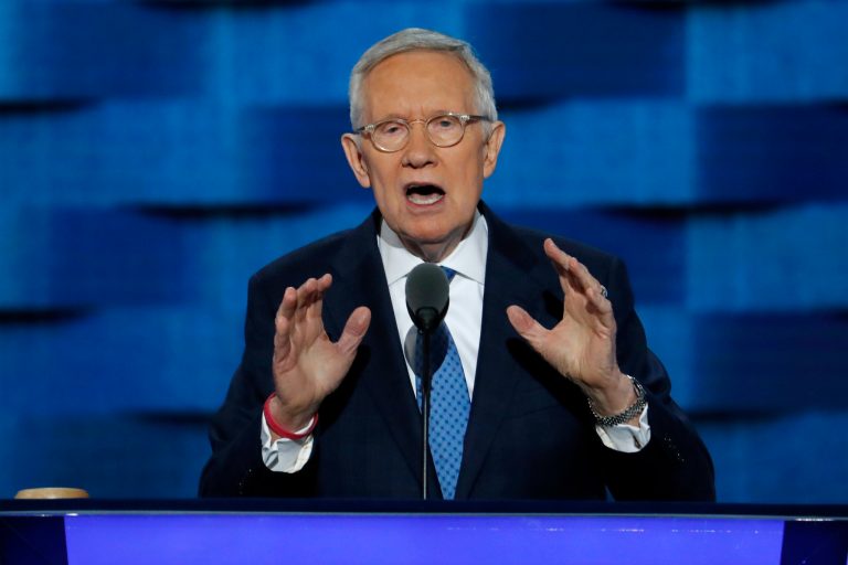 Harry Reid, D-Nev., said in a Thursday conference call with reporters that Donald Trump 
