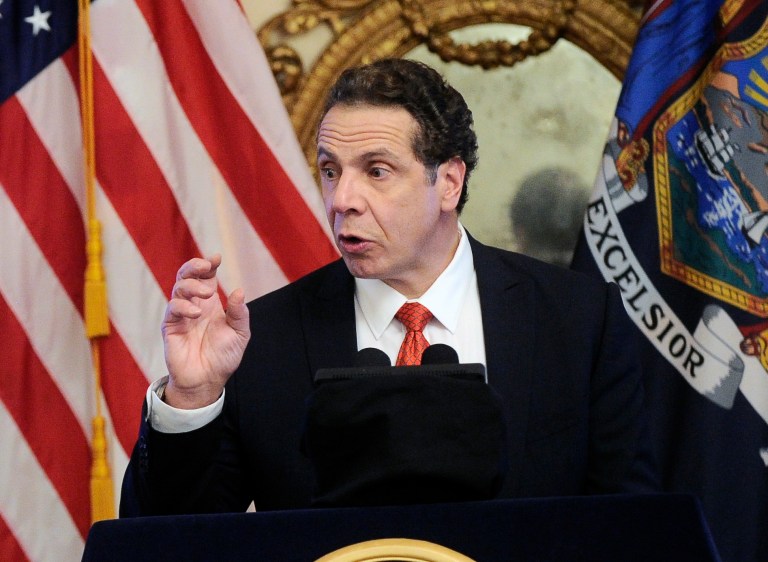 New York Gov. Andrew Cuomo once gave a speech in which he dramatically offered to be deported. (AP Photo/Hans Pennink)