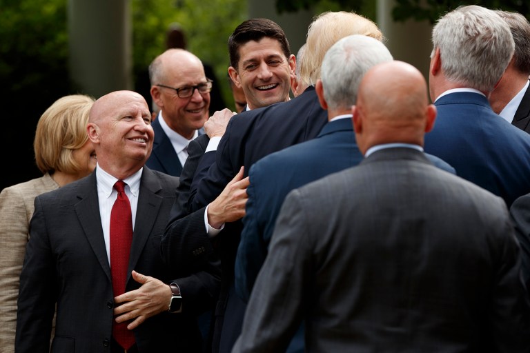 Let's not detract, however, from the real and unacceptable circumstances under which the GOP bill passed. (AP Photo/Evan Vucci)