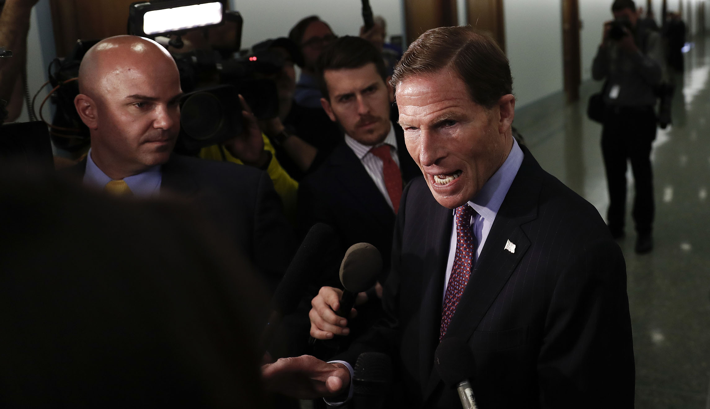 Sen. Richard Blumenthal denies facing same legal issue he’s suing Trump over