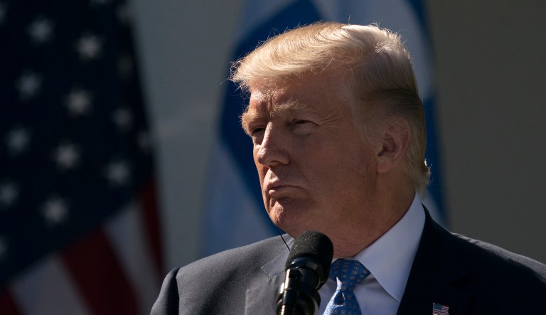 President Donald Trump pauses during a news conference with Greek Prime Minister Alexis Tsipras in the Rose Garden of the White House in Washington, Tuesday, Oct. 17, 2017. (AP Photo/Carolyn Kaster)