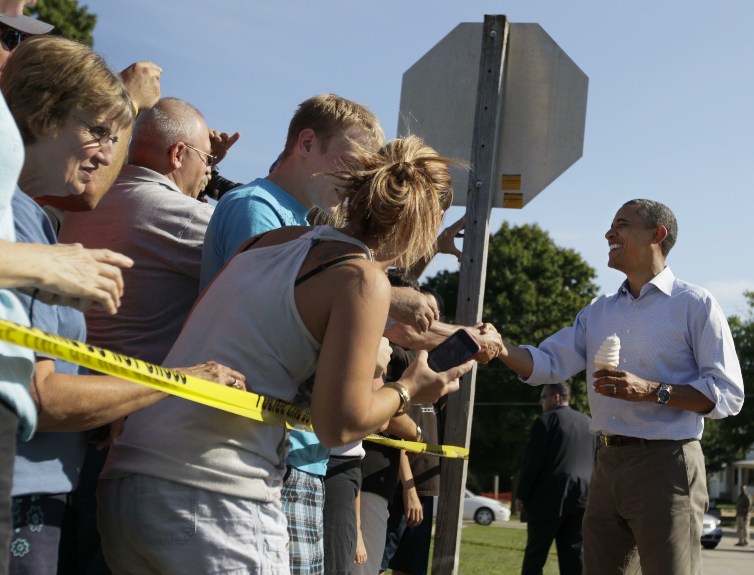 Obama stumps Iowa in big, black, tax-paid bus