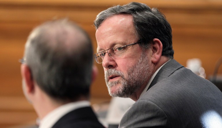 Lawmakers took aim at CBO Director Keith Hall Tuesday during a hearing of the House Budget Committee. Hall defended the agency's handling of estimates on Obamacare repeal. (AP Photo/J. Scott Applewhite, File)