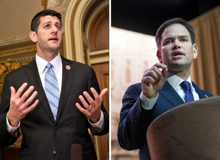 Sen. Marco Rubio and Rep. Paul Ryan are collaborating on an Obamacare alternative and could announce the proposal as early as this month, according to Republican sources. (Photos: AP)