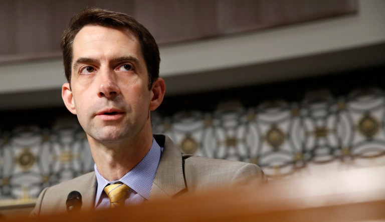 Sen. Tom Cotton, R-Ark., predicted that Senate Republicans and Democrats would be able to reach a consensus on reforming the green card program. (AP Photo/Jacquelyn Martin)
