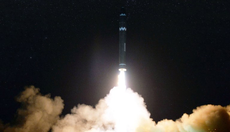The U.S. would be justified in destroying the regime to protect U.S. and allied lives. (Korean Central News Agency/Korea News Service via AP)