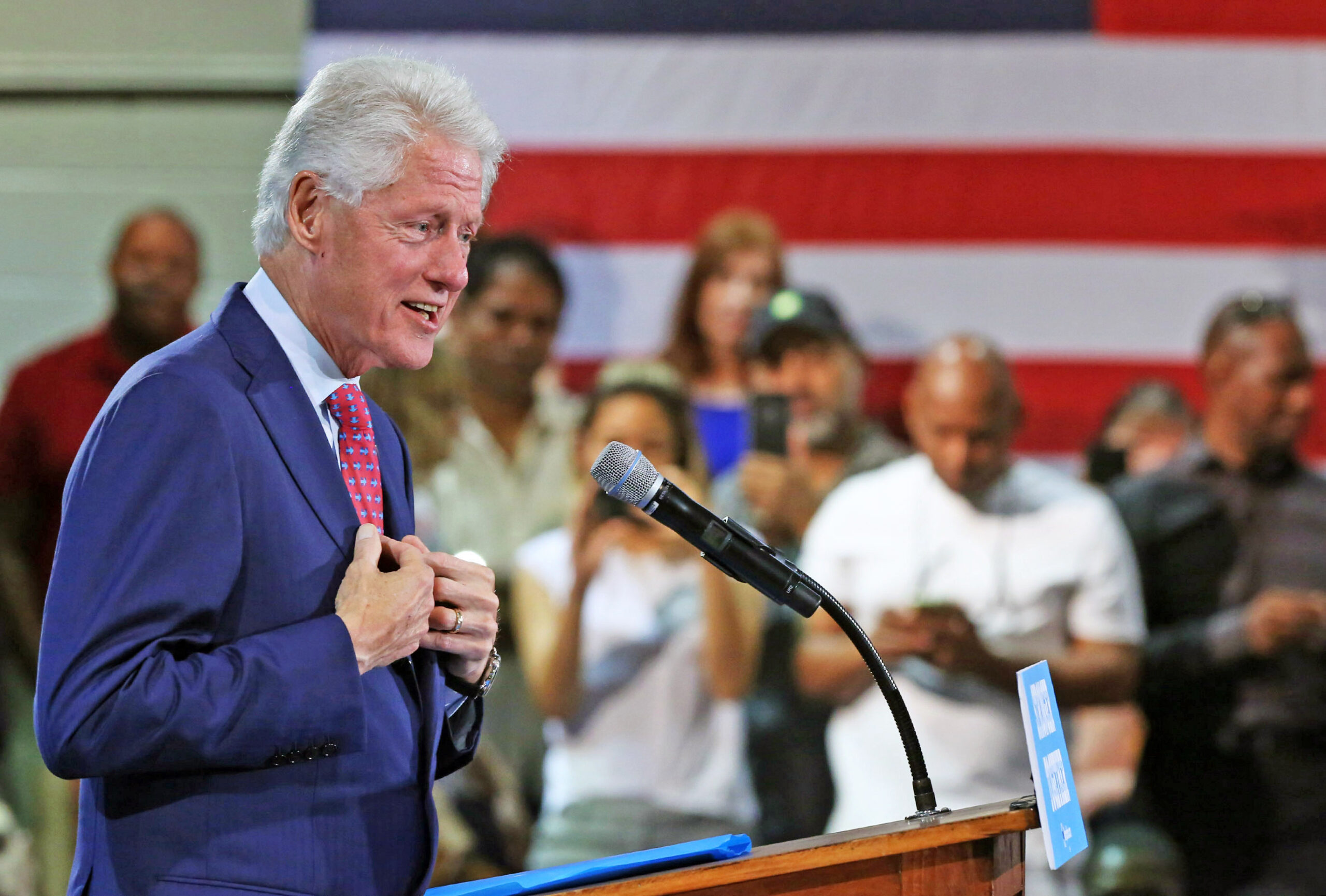 Bill Clinton says Trump’s slogan is racist, even though he used it in the ’90s