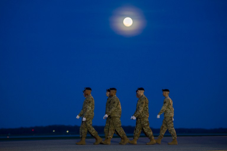 Both soldiers died Thursday during a firefight with ISIS in Nangarhar province. (AP Photo/Cliff Owen)