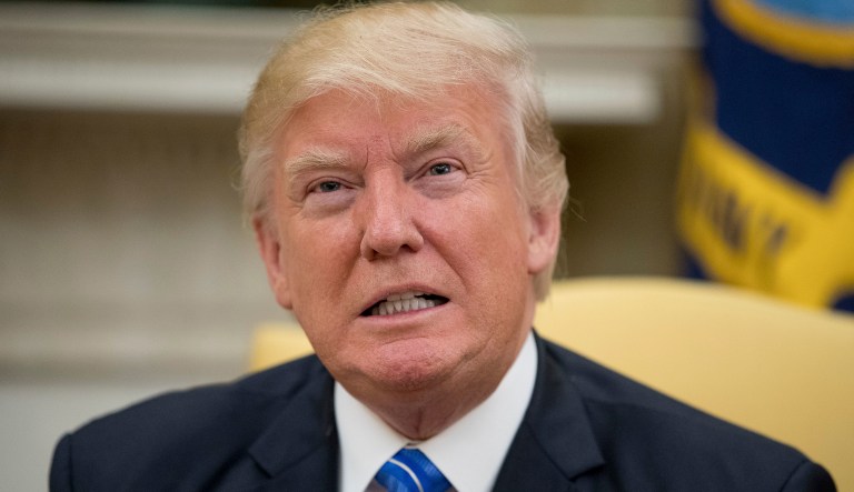 President Trump endangered the country's ability to collect classified information from top secret sources when he allegedly revealed classified intelligence to Russian diplomats last week, a Democratic congressman said. (AP Photo)