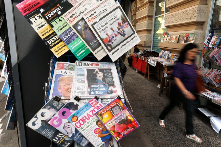 After Donald Trump was elected the next president of the United States, news organizations and thought leaders in the media fell into a state of anxiety and mourning. (AP Photo/Jorge Saenz)