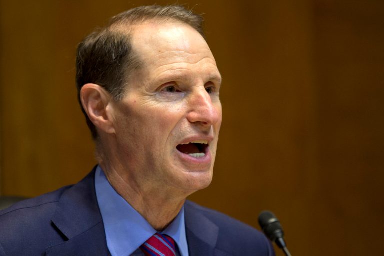 FILE - In this June 6, 2013, file photo, Senate Energy and Natural Resources Chairman Sen. Ron Wyden, D-Ore., speaks on Capitol Hill in Washington. For Wyden, the man in line to succeed ambassador-designate Max Baucus as chairman of the Senate's most powerful committee is a liberal Oregonian who has been an occasional thorn in the side of the intelligence community, the Obama administration and fellow Democrats.(AP Photo/Jacquelyn Martin, File)