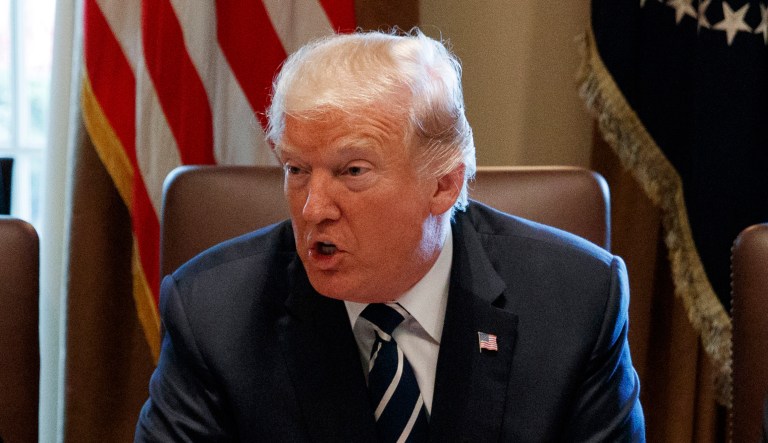 President Trump during his Cabinet meeting thanked Attorney General Jeff Sessions for his actions on immigration. He said the Justice Department is doing a great job on border security and immigration, 