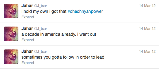 Suspected Boston bomber on Twitter: %u2018A decade in America already, I want out.%u2019
