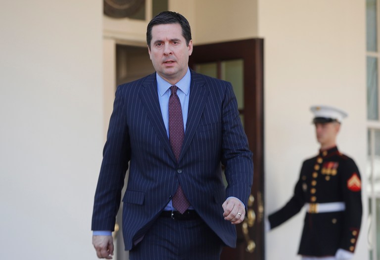 House Intelligence Committee Chairman Rep. Devin Nunes, R-Calif, was on the White House grounds the day before he announced he had seen information that President Trump and some of his associates may have been accidentally spied on. (AP Photo/Pablo Martinez Monsivais)