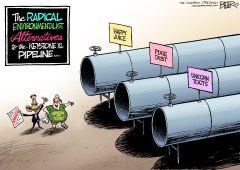 Editorial cartoons: Pipeline alternatives