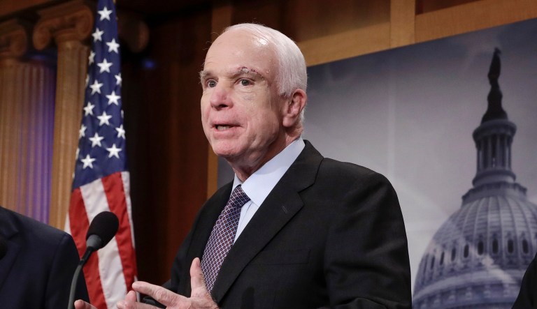 Se. John McCain is a long-time critic of the littoral combat ship program, which he sees as a prime example of Pentagon waste. (AP Photo/J. Scott Applewhite, File)