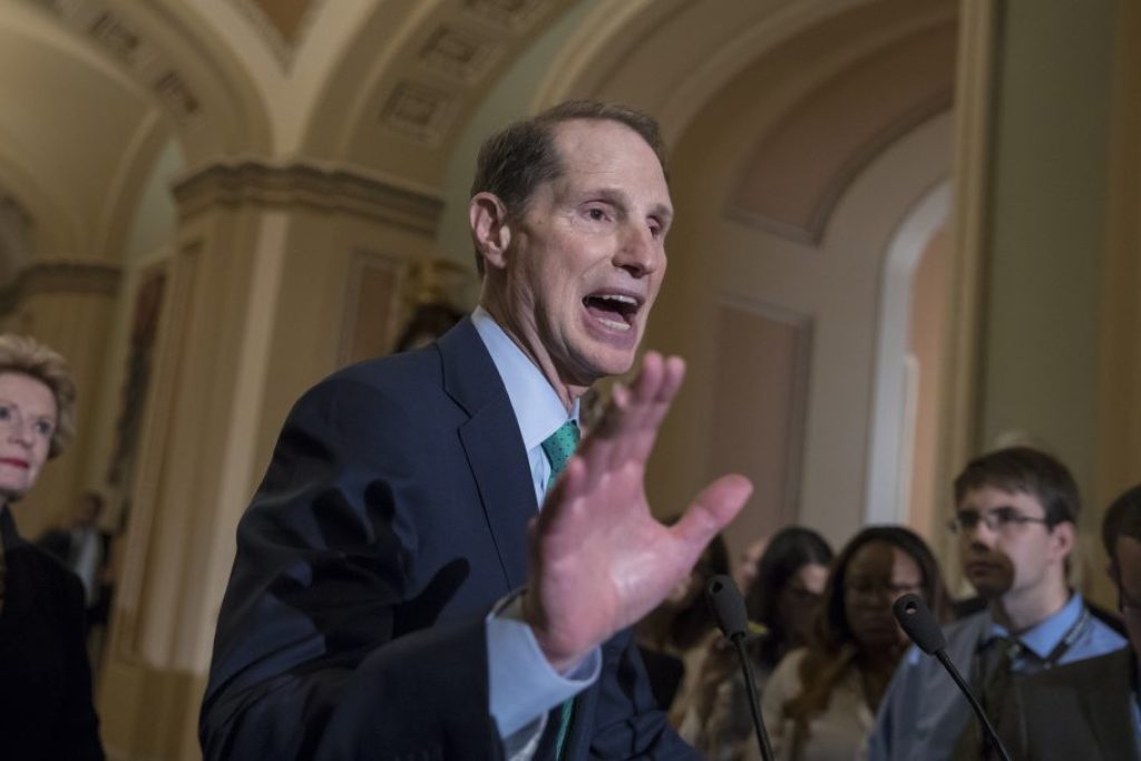 NextImg:Ron Wyden accused of 'gaslighting' for only sharing videos of ICE protest during the day