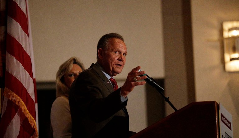 Beth Reinhard, a Washington Post reporter who helped break the story about Alabama Republican candidate Roy Moore's attempts to have sex with teenage girls, said she did not coordinate its publication with the Democratic Party. (AP Photo/Brynn Anderson)