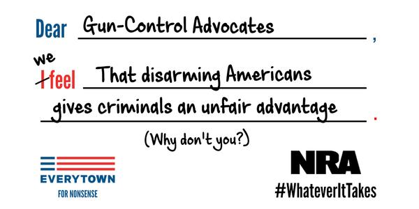 NRA goes on offense, Twitter bombs #WhateverItTakes anti-gun rallies