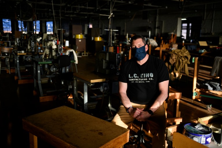 Jack King, owner of L.C. King Manufacturing Co in Bristol, Tennessee. 