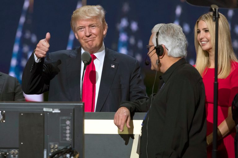 Donald Trump has a 5-point lead over Hillary Clinton in a new poll from CNN. (AP Photo/Evan Vucci)