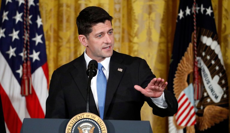 House Speaker Paul Ryan called on political leaders to be clear in condemning white supremacy after President Trump on Tuesday resorted to previous comments minimizing the evil of such groups. (AP Photo/Alex Brandon)